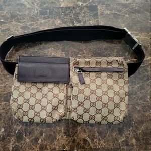 Authentic Gucci monogram waist bag